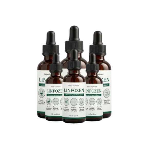 Six bottles of Linfozen Lymphatic Drops