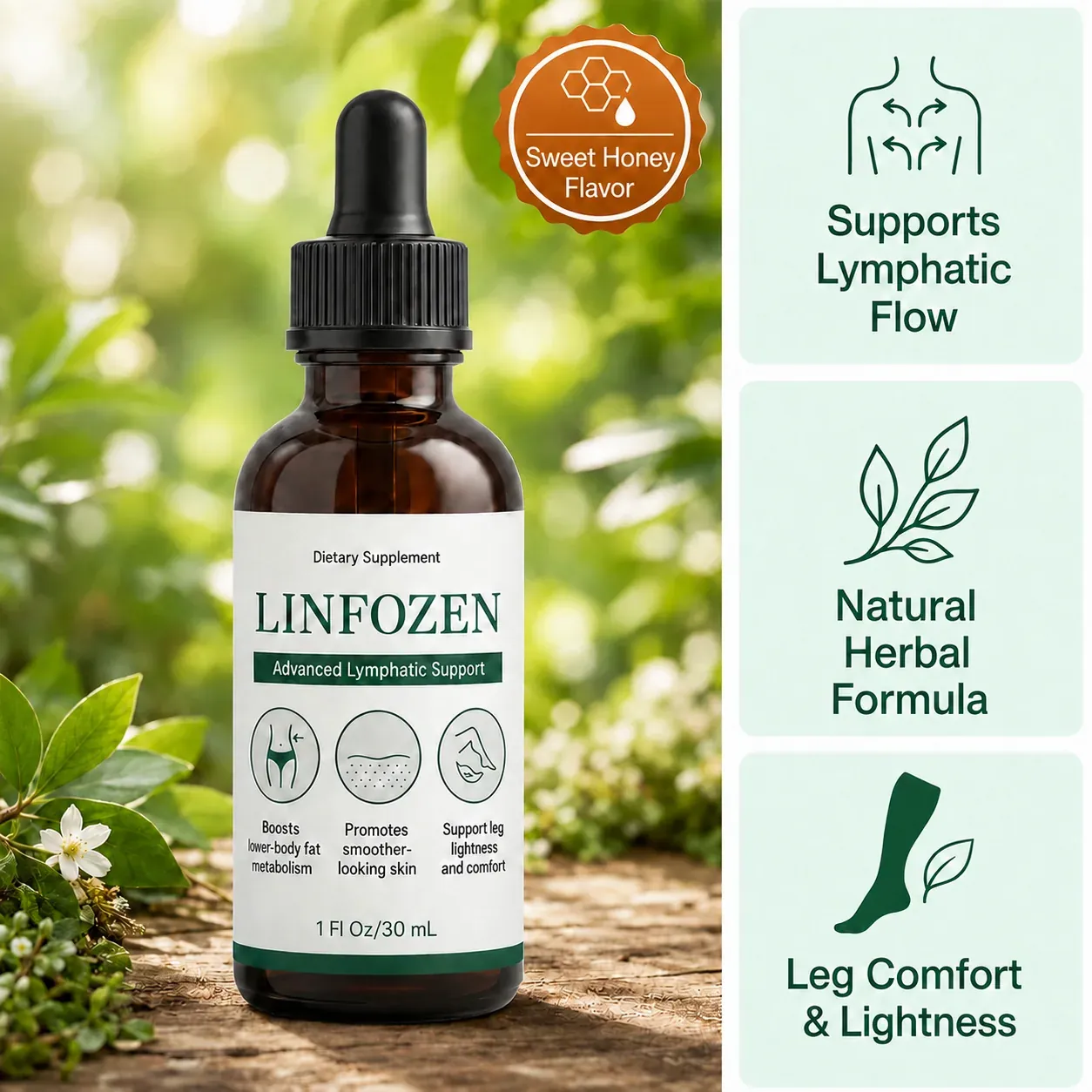 Linfozen Lymphatic Drops bottle